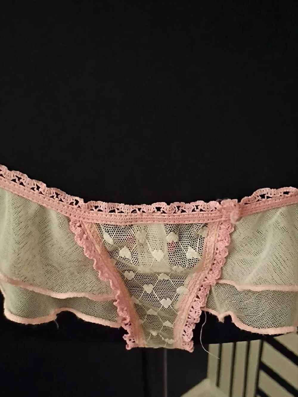 Sheer Polka Ruffle Bikini Lingerie